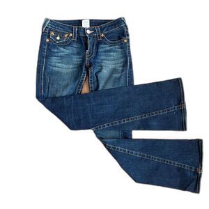 True Religion Joey Dark Denim Jeans Size 28 Flared Y2K